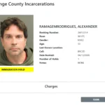 Mugshot de Alexandre Ramagem, ex-deputado federal, detido pelo ICE nos EUA