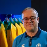 Everaldo Marques narrando jogos da Seleção Brasileira na Copa do Mundo 2026 pela TV Globo.