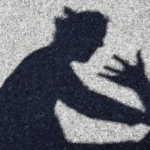 Homem uniformizado, chefe de polícia alemão, falando em microfone em estúdio de TV