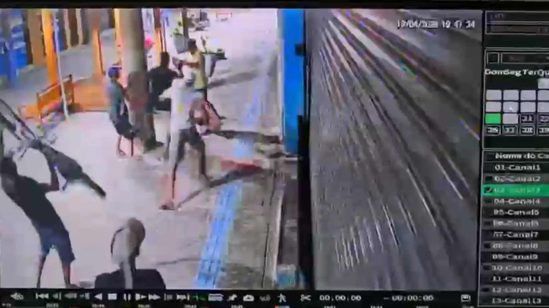 Vídeo de segurança da agressão a idoso em São Roque