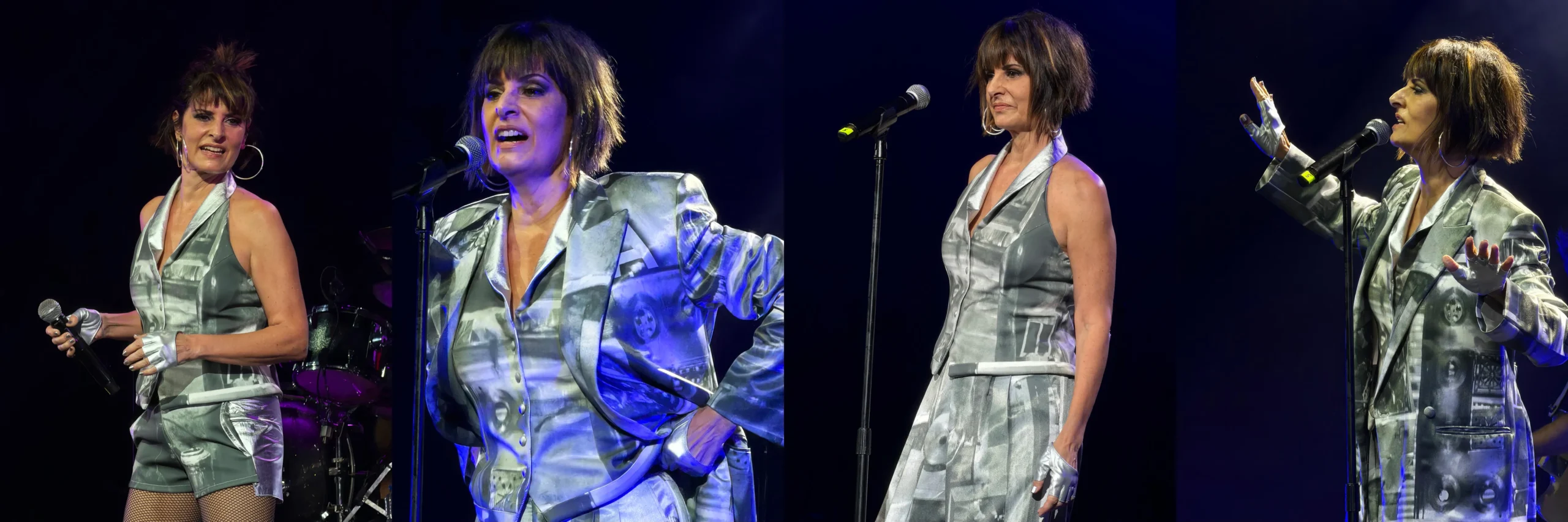 Cantora Fernanda Abreu se apresentando ao vivo, comemorando os 30 anos do disco Da Lata