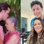 Jovem com cabelo longo e mãe sorrindo após doação de cabelo para tratamento de câncer