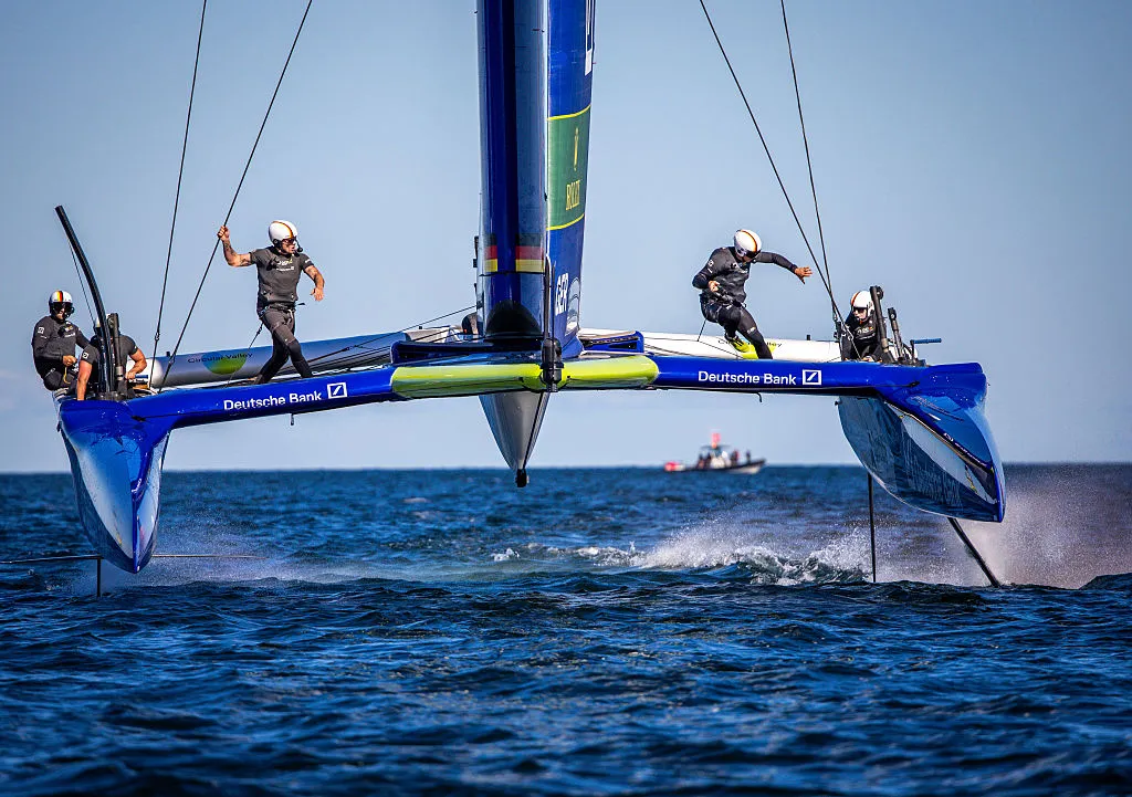 SailGP Rio de Janeiro, catamarã F50, Baía de Guanabara, Pão de Açúcar, vela de alta performance, Martine Grael