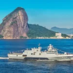 Fragata Tamandaré, novo navio da Marinha do Brasil, na Baía de Guanabara