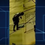 Furto de cabos de energia em progresso à noite