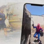 Gari Gato fantasiado dançando na coleta de lixo em Araras