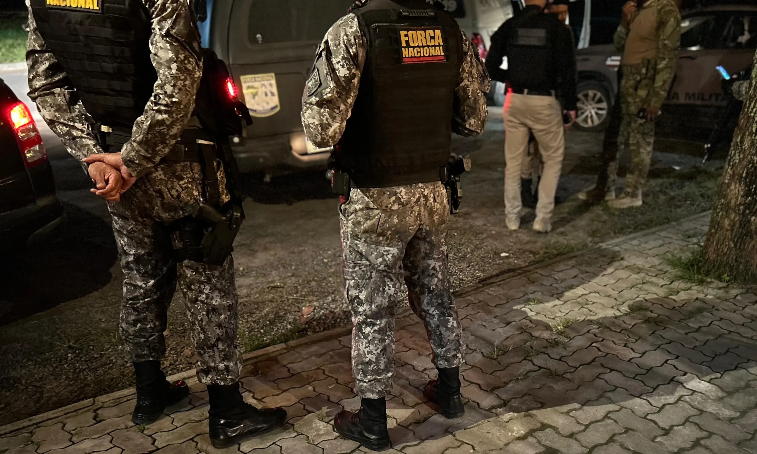 Força Nacional Bahia em ação, patrulhando área indígena para garantir a segurança.