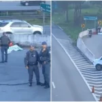 Investigação policial na Rodovia dos Imigrantes após encontro de Guarda Civil morta