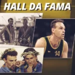 Alex Welter, Lars Björkström, Ricardo Santos, Emanuel Rego e Oscar Schmidt no Hall da Fama do COB