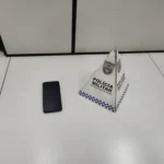 Smartphone recuperado pela polícia em Petrópolis