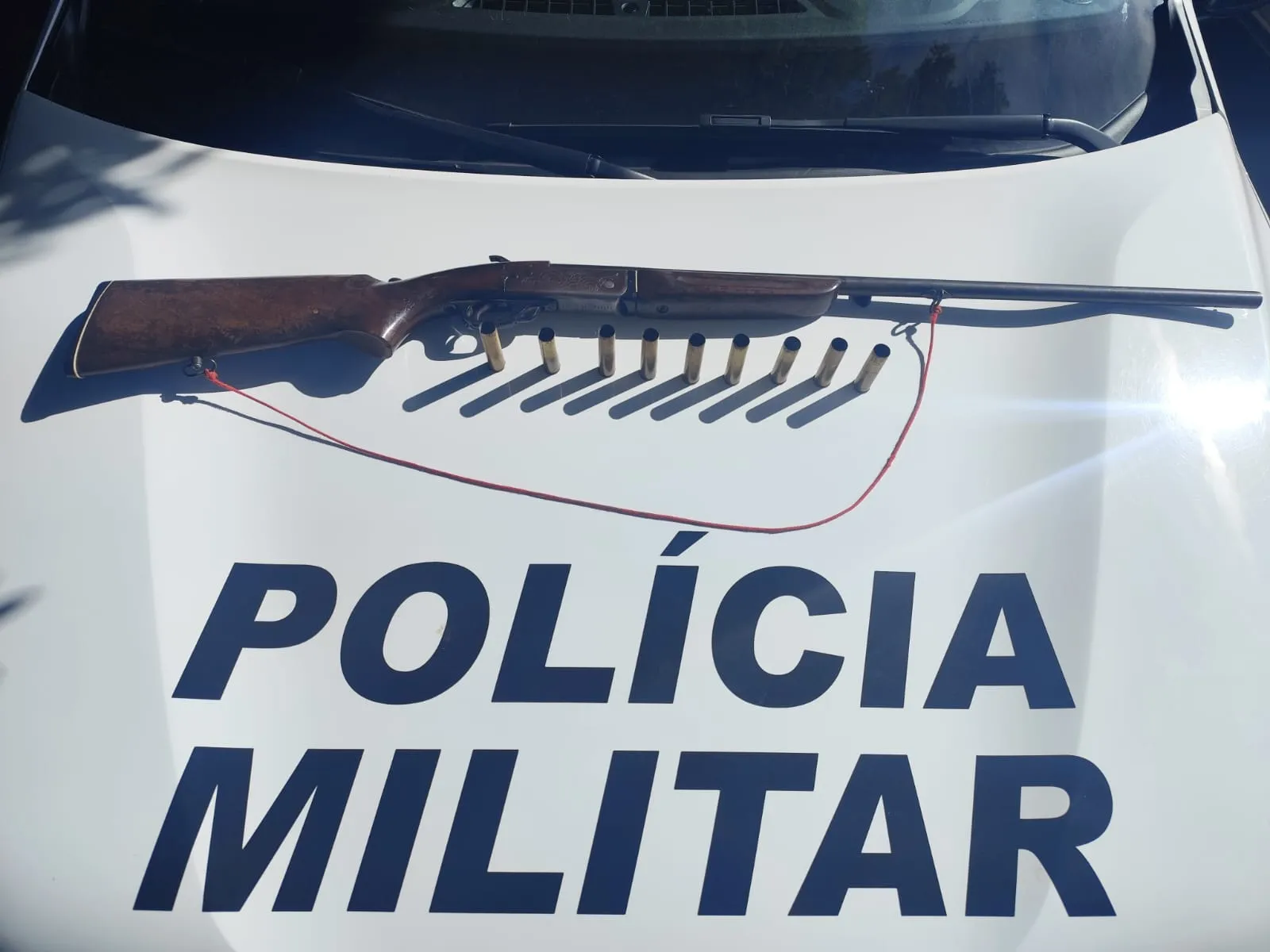 Espingarda calibre 28 apreendida após prisão em Auriflama por atirar em cão