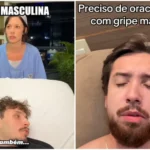 Homem e mulher com sintomas de gripe, desmentindo o mito da gripe masculina