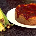 Cheesecake de milho com goiabada, sobremesa brasileira, receita caipira, doce de milho