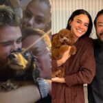 João Guilherme com cachorro Haku, pet de João Guilherme e Bruna Marquezine
