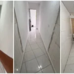 Kitnet corredor de 10m² com colchão de solteiro e frigobar