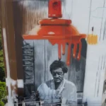 Mural Kobra Itu homenageando Almeida Júnior com 'O caipira picando fumo' moderno