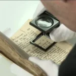 Página de livro antigo com anotações de Tiradentes