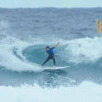 Luana Silva surfando em Margaret River, competindo na WSL