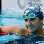 Mafê Costa nadando 800m livre, recorde sul-americano
