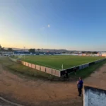 Jogadores de Maguary e Central em campo durante partida da Série D no Estádio Arthur Tavares