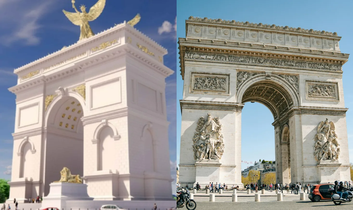 Imagem conceitual do Arco do Triunfo de Trump em Washington