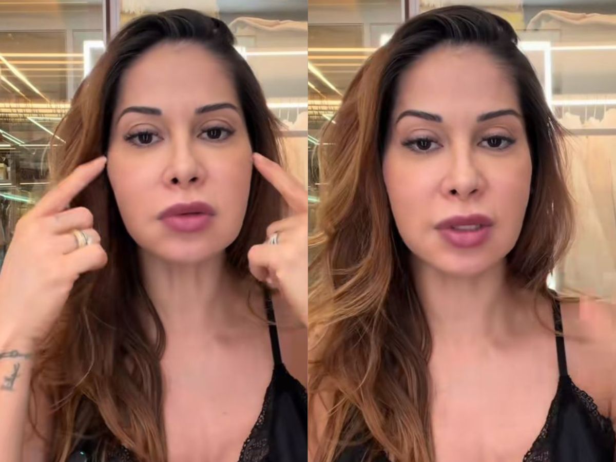 Maíra Cardi com a filha Eloah hospitalizada por bronquiolite