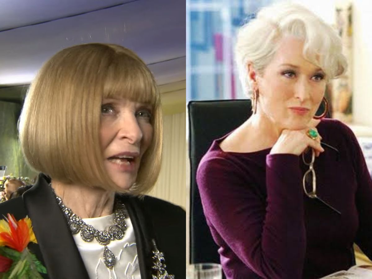 Renata Kuerten em evento de moda, falando sobre 'Miranda Priestly brasileira'