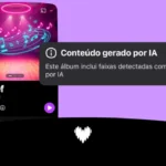 Gráfico digital de som com elementos de IA, simbolizando a crescente presença de músicas geradas por inteligência artificial no Deezer.