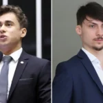 Nikolas Ferreira e Jair Renan em conflito, Flávio Bolsonaro intervindo na base política.