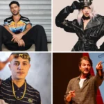 Público animado em festival de música em Campinas, com palco iluminado e artistas se apresentando.