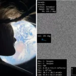 Telescópio do Observatório SONEAR em Minas Gerais registrando a cápsula Orion da Missão Artemis II no céu noturno.