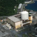 Usinas nucleares Angra 1 e 2, complexo de geração de energia atômica, litoral brasileiro