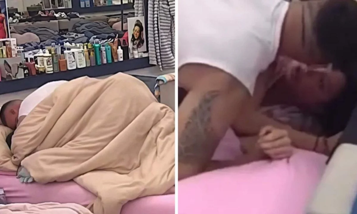 Segurança apartando briga em reality show sérvio