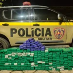 Maconha apreendida em Passos, MG-050, Polícia Rodoviária, tráfico de drogas, carro roubado