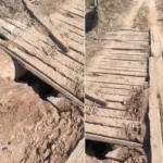 Ponte de madeira com buracos RJ-202 Cambuci