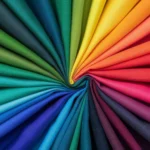 Pessoa escolhendo roupas coloridas e pensando na concordância de cores