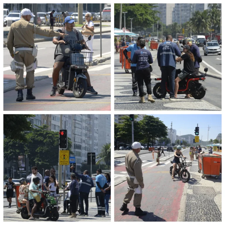 Fiscalização de ciclomotores e bicicletas elétricas em ciclovias do Rio