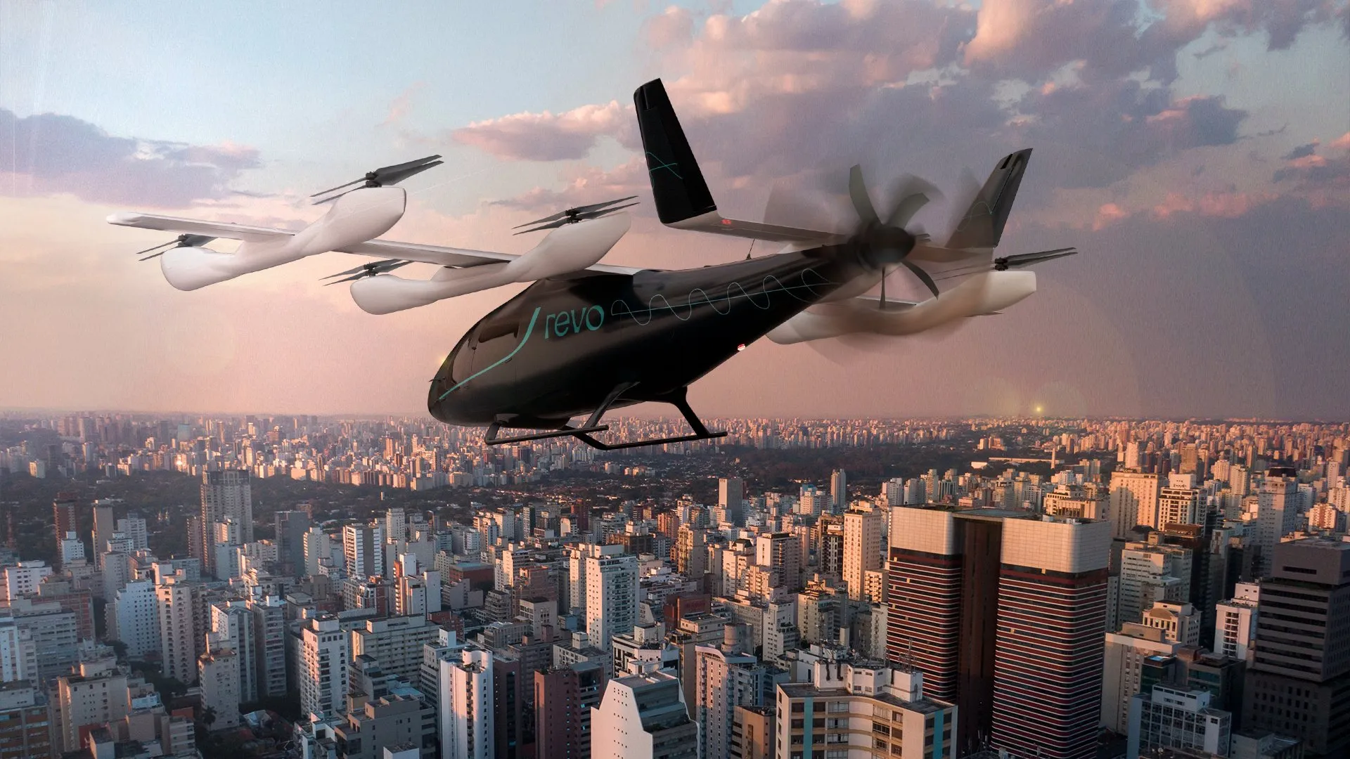 eVTOL da Embraer em voo, demonstrando o progresso nos testes do carro voador