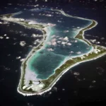 Base militar de Diego Garcia, Ilhas Chagos, vista do alto