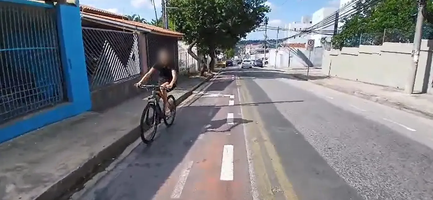 Ciclofaixa desativada Sorocaba, pintura antiga, confusão trânsito, Rua Paes de Linhares