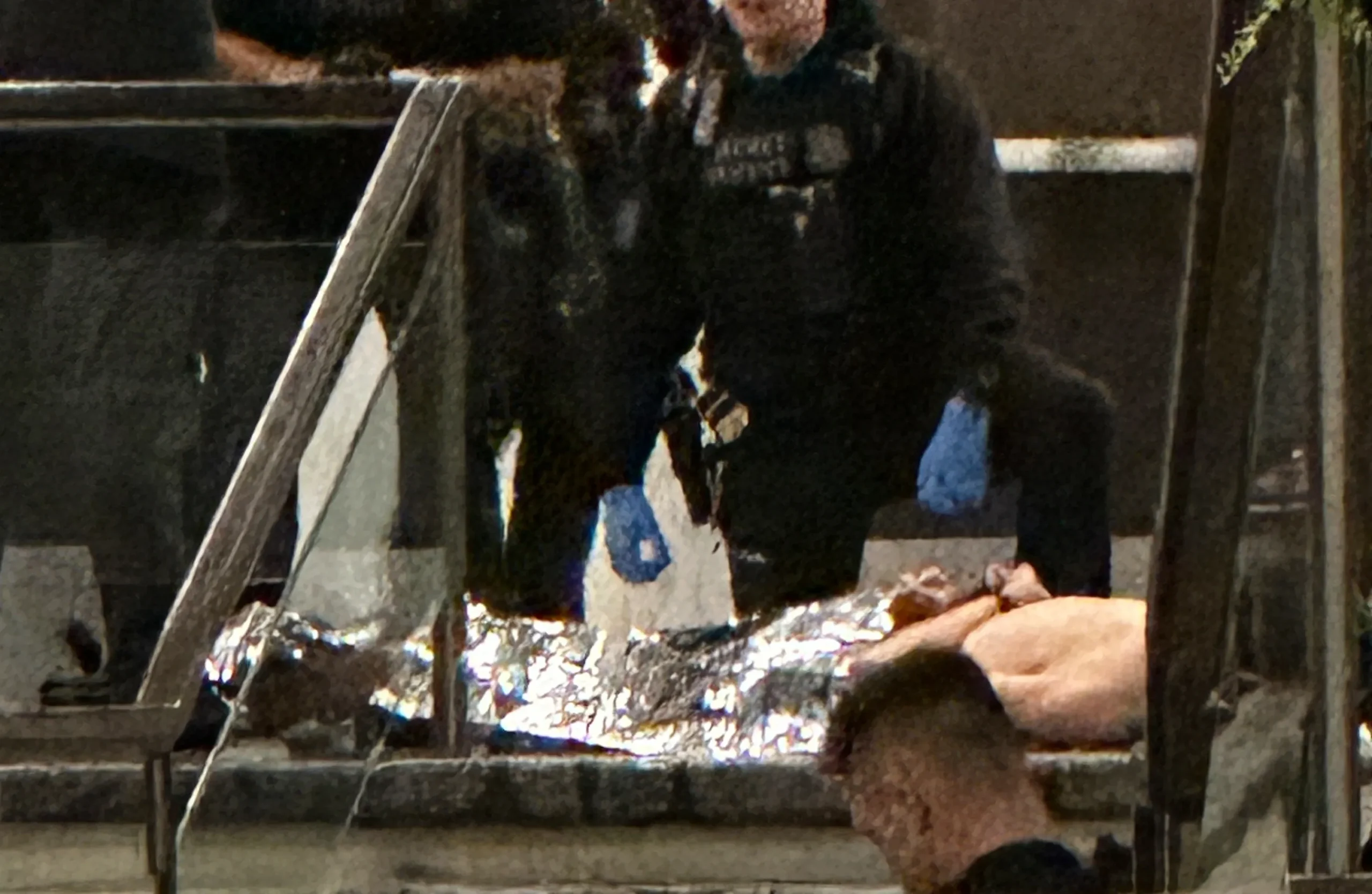 Agentes do Serviço Secreto controlando a situação após tiros em jantar de gala em Washington D.C.