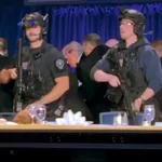 Serviço Secreto protegendo Donald Trump durante incidente