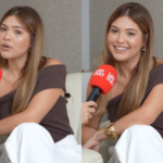 Mari Menezes falando sobre Zé Felipe no aeroporto