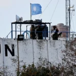 Soldados da Unifil em torre de vigilância na fronteira Líbano-Israel