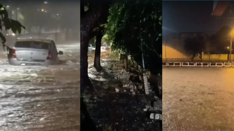 Alagamento em Birigui, Araçatuba após chuva forte