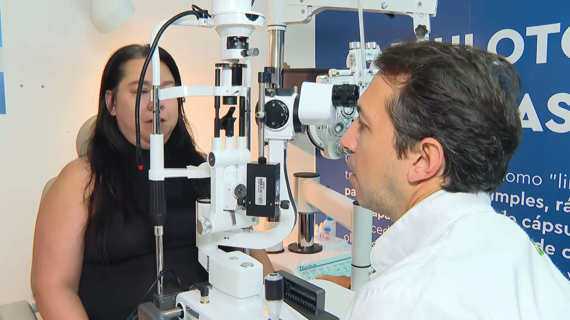 Olho com córnea transplantada, visão restaurada