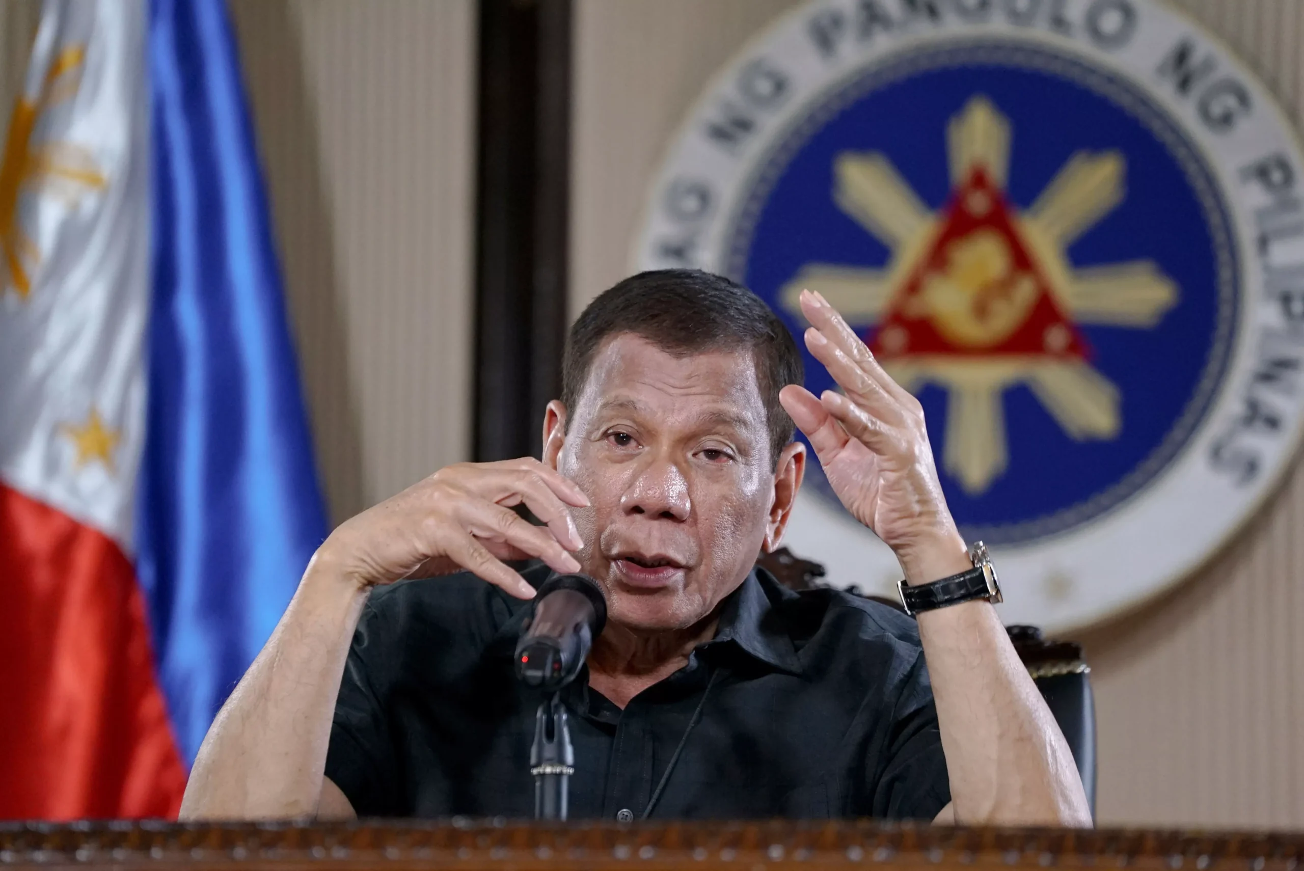 Ex-presidente Rodrigo Duterte no TPI em Haia