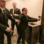 Donald Trump defendendo salão seguro na Casa Branca