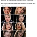 Donald Trump em coletiva, solicitando libertação de prisioneiras no Irã