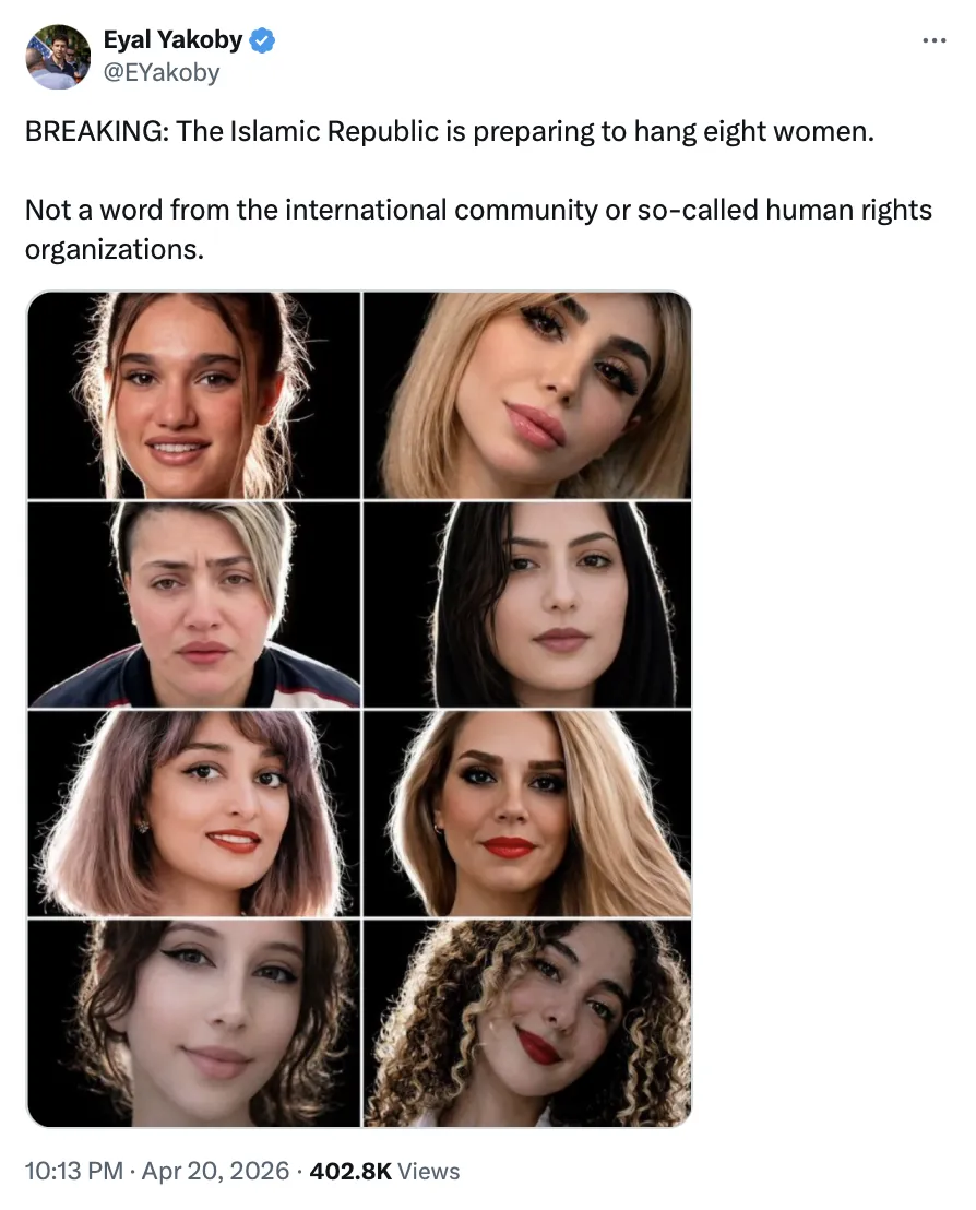 Donald Trump em coletiva, solicitando libertação de prisioneiras no Irã